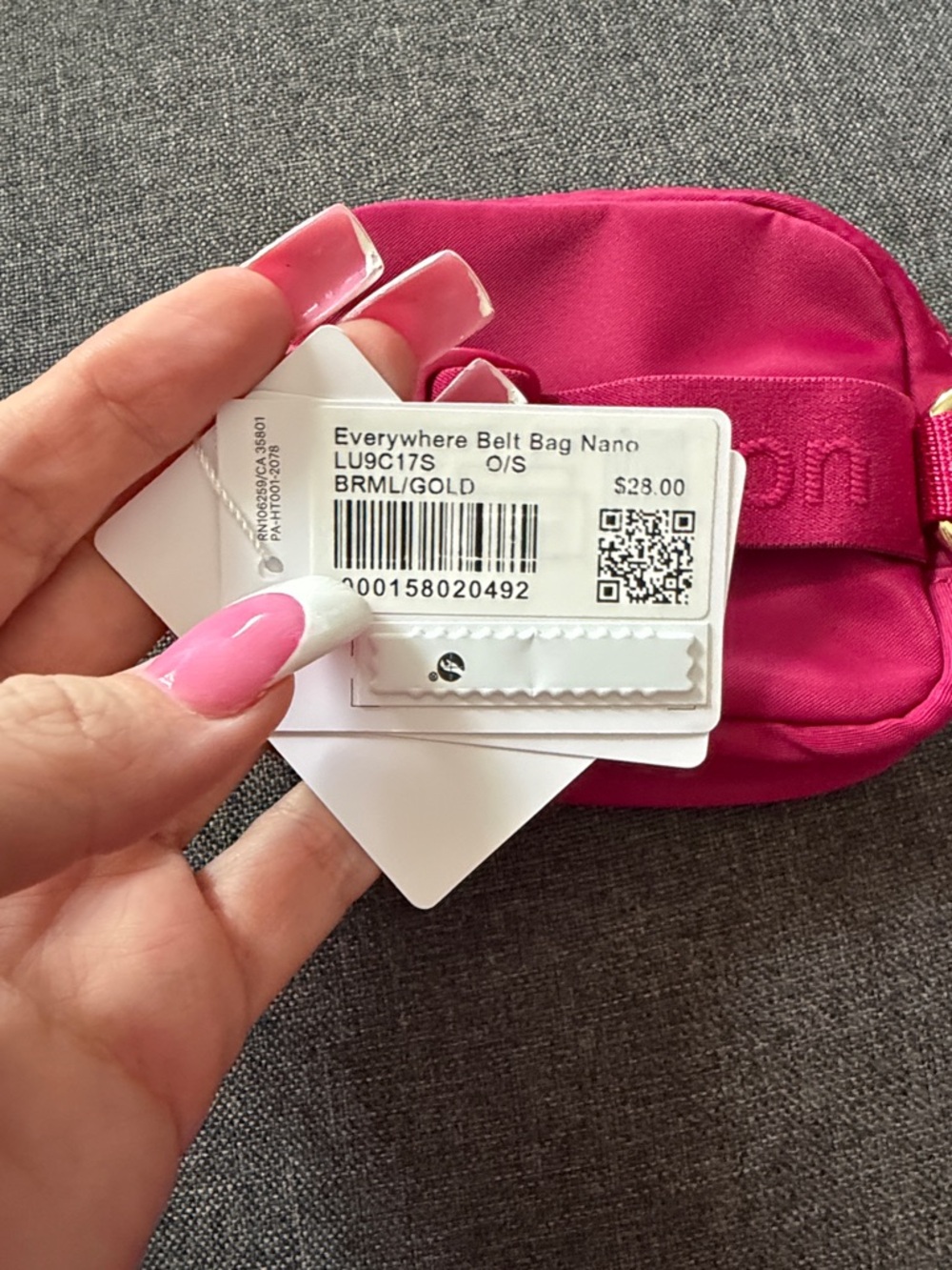 NEW Everywhere Belt Bag Nano in Berry Rumble - Picture 3 of 5